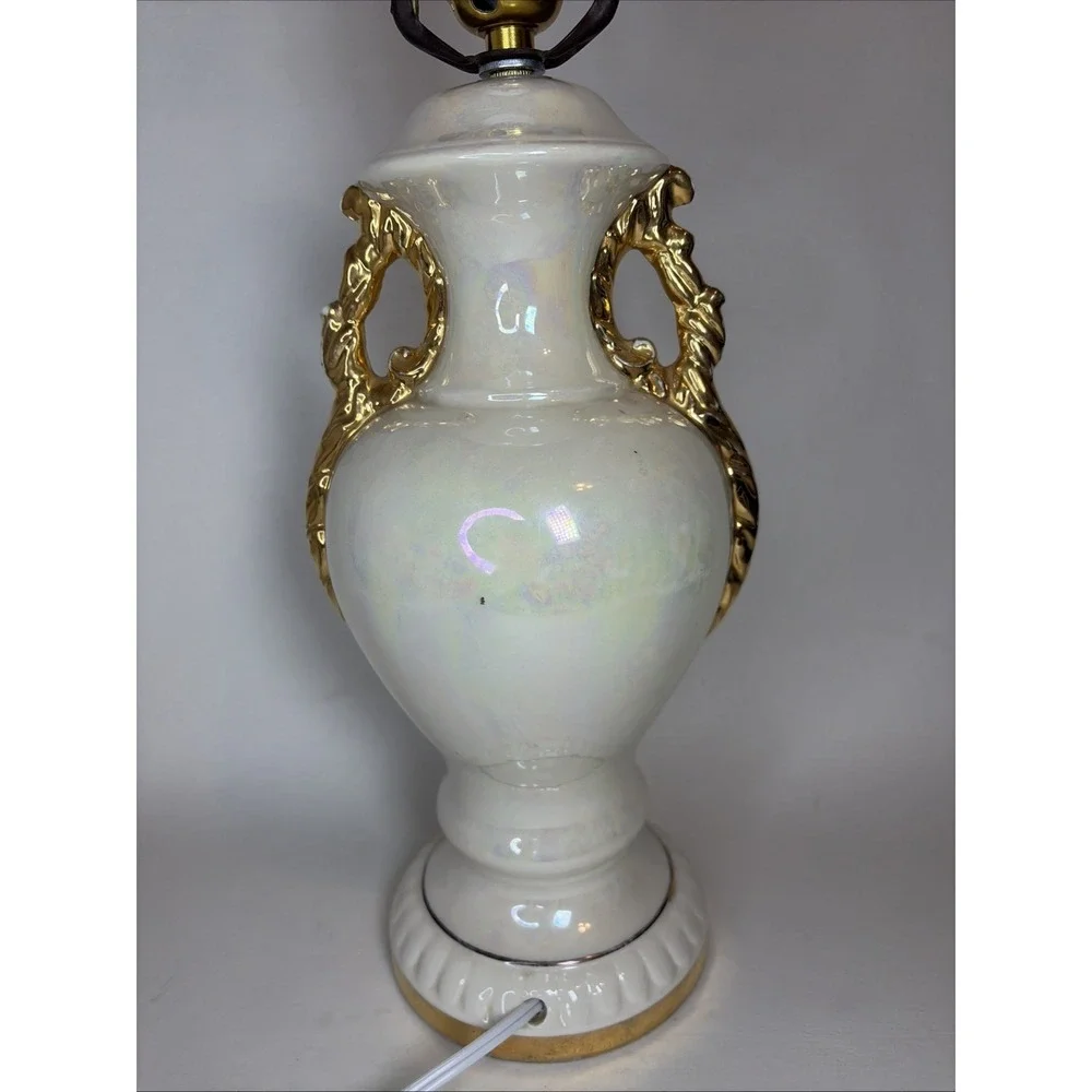 Vintage George And Martha Washington Handpainted Lamp *Re-Wired* *No Shade*